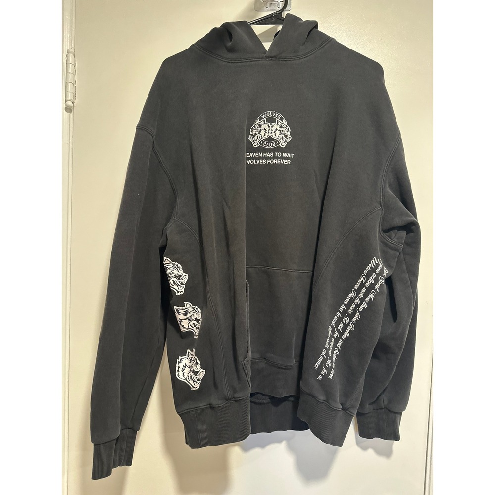 RARE Darc Sport Wolves Club Hoodie Mens XL Black Good Limited Edition Graphic